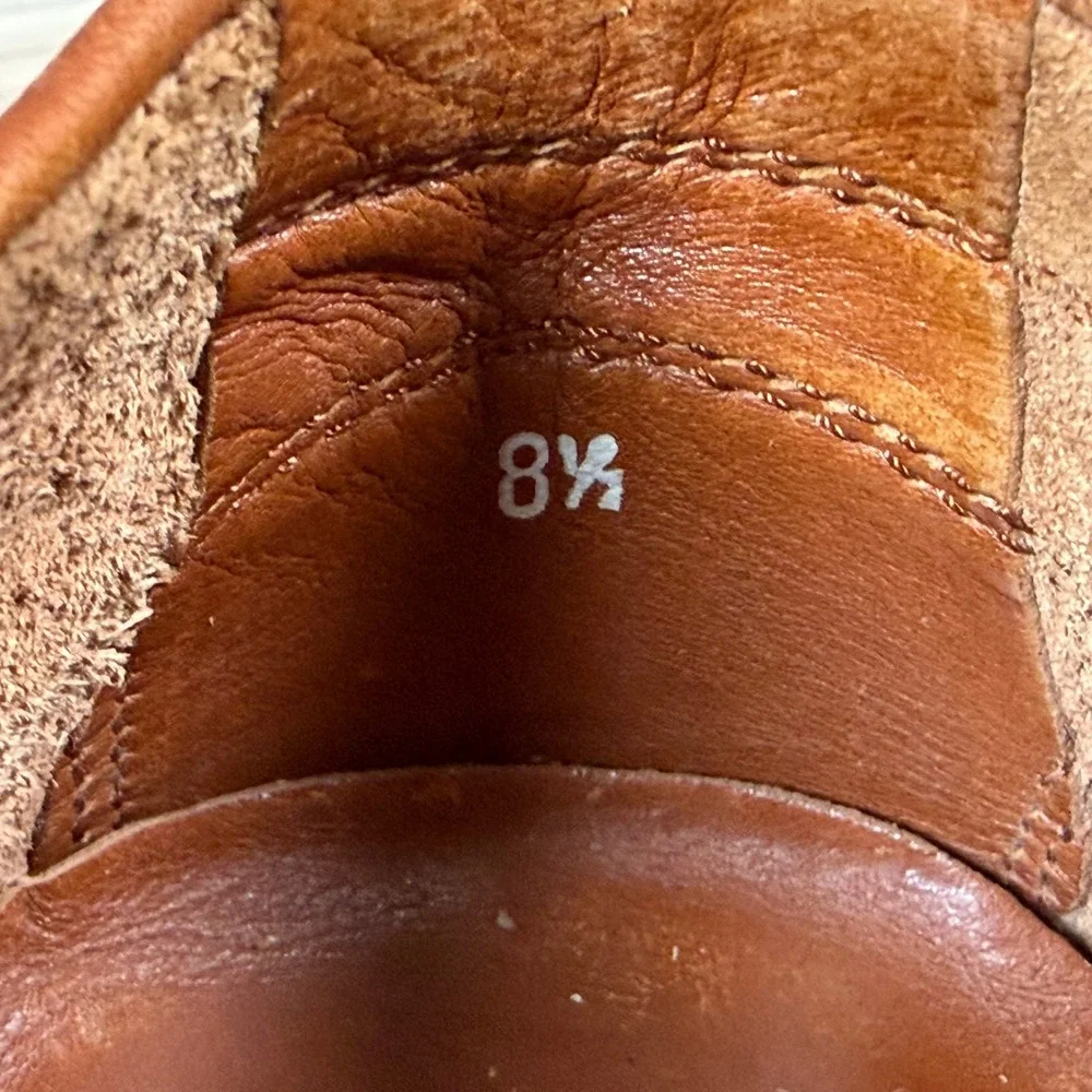 Tods Loafers Mens Size 10 Brown Leather Moc Square Toe Slip On Made in Italy